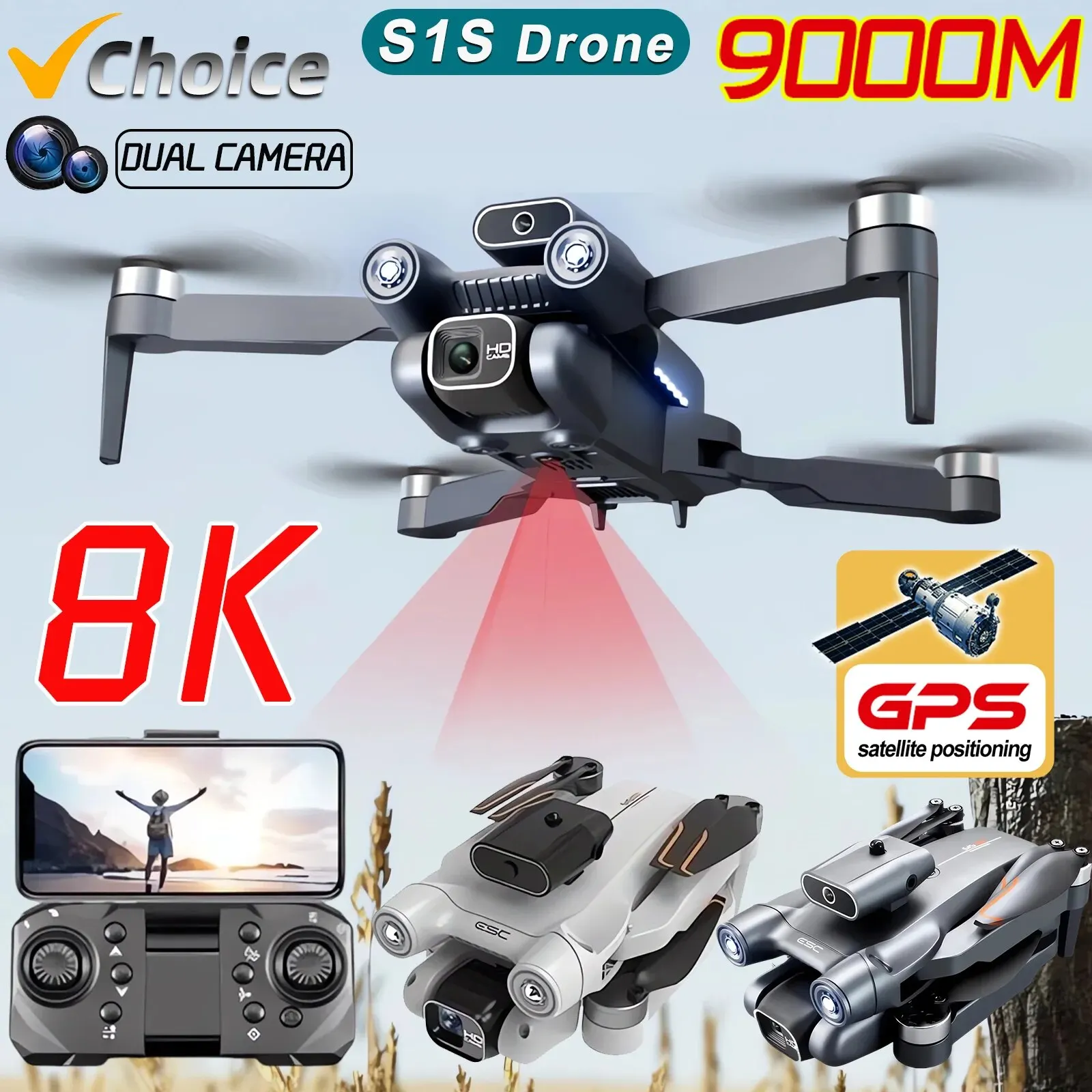 Drone Camera 4K - New S1S 5G GPS Drone Camera